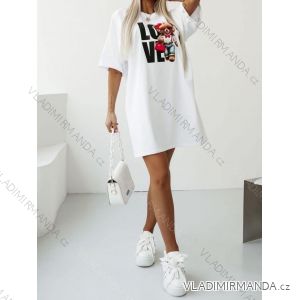 Short summer dress short sleeve women's oversized (40/42/44 ONE SIZE) ITALIAN FASHION IMD25022