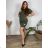 Short oversized summer short sleeve women's dress (XS/S/M ONE SIZE) ITALIAN FASHION IMD25021