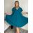 Women's Elegant Glitter Long Sleeve Dress (S/M/L/XL ONE SIZE) ITALIAN FASHION IMBM22010 4XL / 5XL black