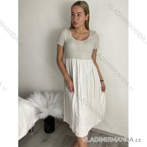 Short summer long sleeve women's dress, oversized (54/56/58 ONE SIZE) ITALIAN FASHION IM425070