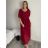 Elegant chiffon dress short sleeve women's oversized (46/48/50 ONE SIZE) ITALIAN FASHION IM425035