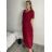 Elegant chiffon dress short sleeve women's oversized (46/48/50 ONE SIZE) ITALIAN FASHION IM425035