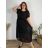 Elegant chiffon dress short sleeve women's oversized (46/48/50 ONE SIZE) ITALIAN FASHION IM425035