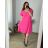 Short summer long sleeve women's dress, oversized (54/56/58 ONE SIZE) ITALIAN FASHION IM425070