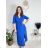 Women's Long Summer Muslin Short Sleeve Dress (S/M/L ONE SIZE) ITALIAN FASHION IM424404