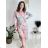 Summer short sleeve summer dress (S / M ONE SIZE) ITALIAN FASHION IMWY21019 pink S/M
