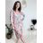 Summer short sleeve summer dress (S / M ONE SIZE) ITALIAN FASHION IMWY21019 pink S/M