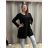 Women's elegant party long sleeve dress (S/M ONE SIZE) ITALIAN FASHION IM322282 40/42 black