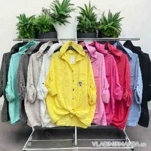 Women's Long Sleeve Shirt Dress (S/M ONE SIZE) ITALIAN FASHION IMWD232607