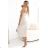 595-1 ROSA Ribbed dress with decorative neckline and slit - beige