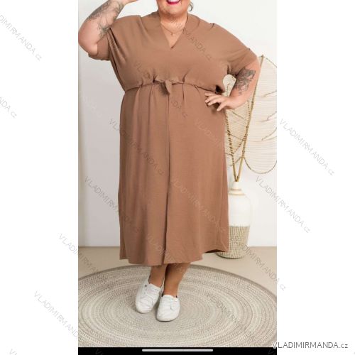 Women's short sleeve summer casual dress (S/M/L ONE SIZE) ITALIAN FASHION IMWGB25022