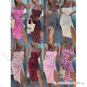 Women's short sleeve summer casual dress (S/M/L ONE SIZE) ITALIAN FASHION IMWGB25022