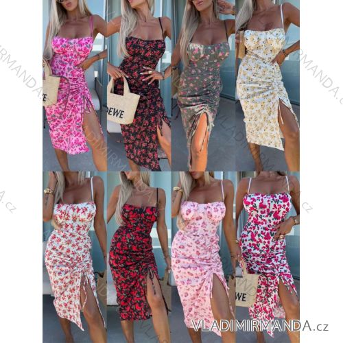 Women's short sleeve summer casual dress (S/M/L ONE SIZE) ITALIAN FASHION IMWGB25022