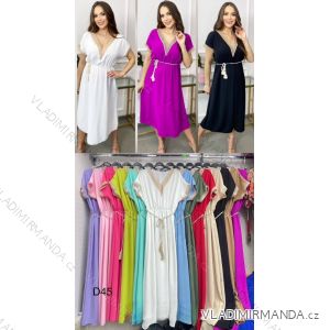Women's short sleeve summer casual dress (S/M/L ONE SIZE) ITALIAN FASHION IMWGB25022