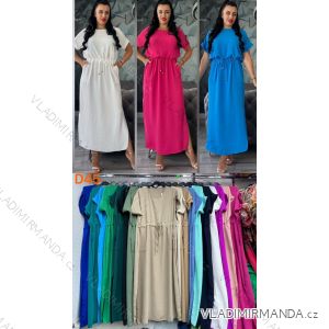 Women's Long Chiffon Short Sleeve Dress (S/M ONE SIZE) ITALIAN FASHION IMWGM23456