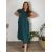 Elegant trousers with belt for women (S/M/L ONE SIZE) ITALIAN FASHION IM425057 48/50 green khaki