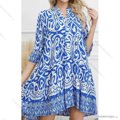 Women's Summer Long Sleeve Dress (S/M ONE SIZE) ITALIAN FASHION IMPEM2455615