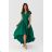 Women's short sleeve long party dress (36-56) POLISH FASHION PMLMR23SELENA-4 green 46