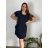 Dress with bag short sleeve women's plus size (2XL/3XL ONE SIZE) ITALIAN FASHION IM423064/DUR red