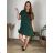 Dress with bag short sleeve women's plus size (2XL/3XL ONE SIZE) ITALIAN FASHION IM423064/DUR red