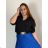 Elegant 3/4 long sleeve blouse for women, oversized (50/52/54 ONE SIZE) ITALIAN FASHION IMC25132