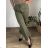 Tunic with Pendant Long Sleeve Women's Plus Size (3XL/4XL ONE SIZE) ITALIAN FASHION IMWT23209 44/46/48 green khaki