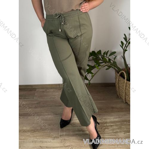 Tunic with Pendant Long Sleeve Women's Plus Size (3XL/4XL ONE SIZE) ITALIAN FASHION IMWT23209 44/46/48 green khaki