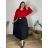 Women's Plus Size Long Sleeve Oversize Shirt (XL/2XL ONE SIZE) ITALIAN FASHION IMBM23015