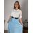 Short summer long sleeve women's dress, oversized (54/56/58 ONE SIZE) ITALIAN FASHION IM425070