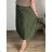Short summer long sleeve women's dress, oversized (54/56/58 ONE SIZE) ITALIAN FASHION IM425070 44/46/48 green khaki
