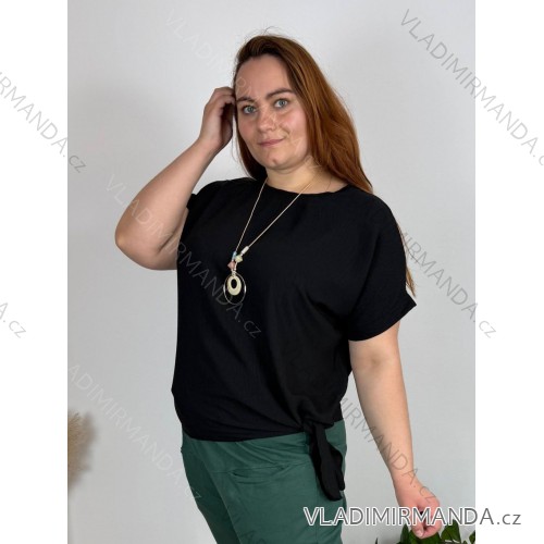 Women's tunic extended short sleeve (UNI S-M) SWEETISIMA ITALIAN FASHION IMD20069 black
