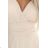 562-6 NASTIA Long dress with a neckline and short sleeves - beige