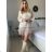 Buttoned Dress with Buttoned Ladies (uni s-m) ITALIAN FASHION IM2203948 Brown S/M