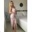 Women's long strapless sequin party dress (S/M ONE SIZE) ITALIAN FASHION IMPMD2360600 S / M black