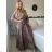 Women's Long Sleeve Summer Shirt Dress (S/M/L ONE SIZE) INDIAN FASHION IMWY23123 -   pink -   M / L