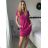 Dress classic short sleeve with pockets women (UNI S / M) ITALIAN FASHION IMD20025