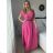 Short summer long sleeve women's dress, oversized (54/56/58 ONE SIZE) ITALIAN FASHION IM425070
