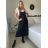 Women's summer strappy dress with short sleeve t-shirt (XS/S/M ONE SIZE) ITALIAN FASHION IMD25071 S/M/L black