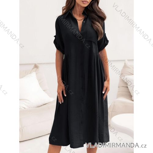 Women's 3/4 long sleeve shirt dress (XS/S/M ONE SIZE) ITALIAN FASHION IMD25030
