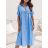 Women's 3/4 long sleeve shirt dress (XS/S/M ONE SIZE) ITALIAN FASHION IMD25030