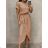 Long elegant summer short sleeve women's dress (XS/S/M ONE SIZE) ITALIAN FASHION IMD25099
