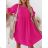 Women's 3/4 long sleeve shirt dress (XS/S/M ONE SIZE) ITALIAN FASHION IMD25030