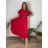 Elegant trousers with belt for women (S/M/L ONE SIZE) ITALIAN FASHION IM425057 54/56/58 red