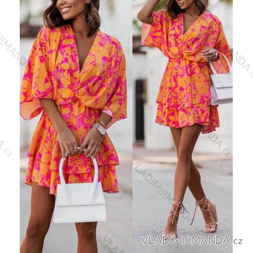 Šaty elegantní košilové dlouhý rukáv dámské (S/M ONE SIZE) ITALSKÁ MÓDA IMWY21734