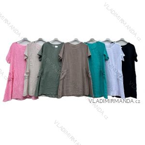 Short summer dress short sleeve women's oversized (40/42/44 ONE SIZE) ITALIAN FASHION IMD25022