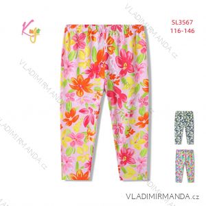 Leggings 3/4 short for children and teenagers for girls (116-146) KUGO SL3567