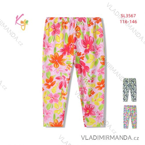 Leggings 3/4 short for children and teenagers for girls (116-146) KUGO SL3567