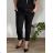 Women's oversized leisure trousers (2XL-6XL ONE SIZE) ITALIAN FASHION IMBM25014 black 5XL