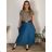 Short summer long sleeve women's dress, oversized (54/56/58 ONE SIZE) ITALIAN FASHION IM425070 44/46/48 green khaki