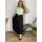 Short summer long sleeve women's dress, oversized (54/56/58 ONE SIZE) ITALIAN FASHION IM425070 44/46/48 green khaki
